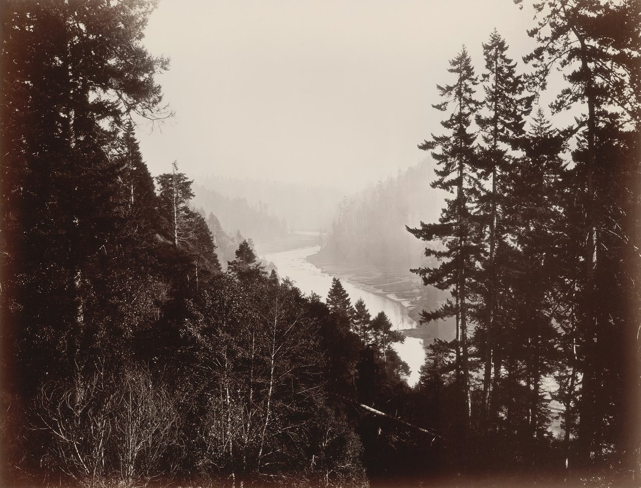 Grande rivière, de la Rancherie, Mendocino, Californie, 1863 - Carleton Emmons Watkins