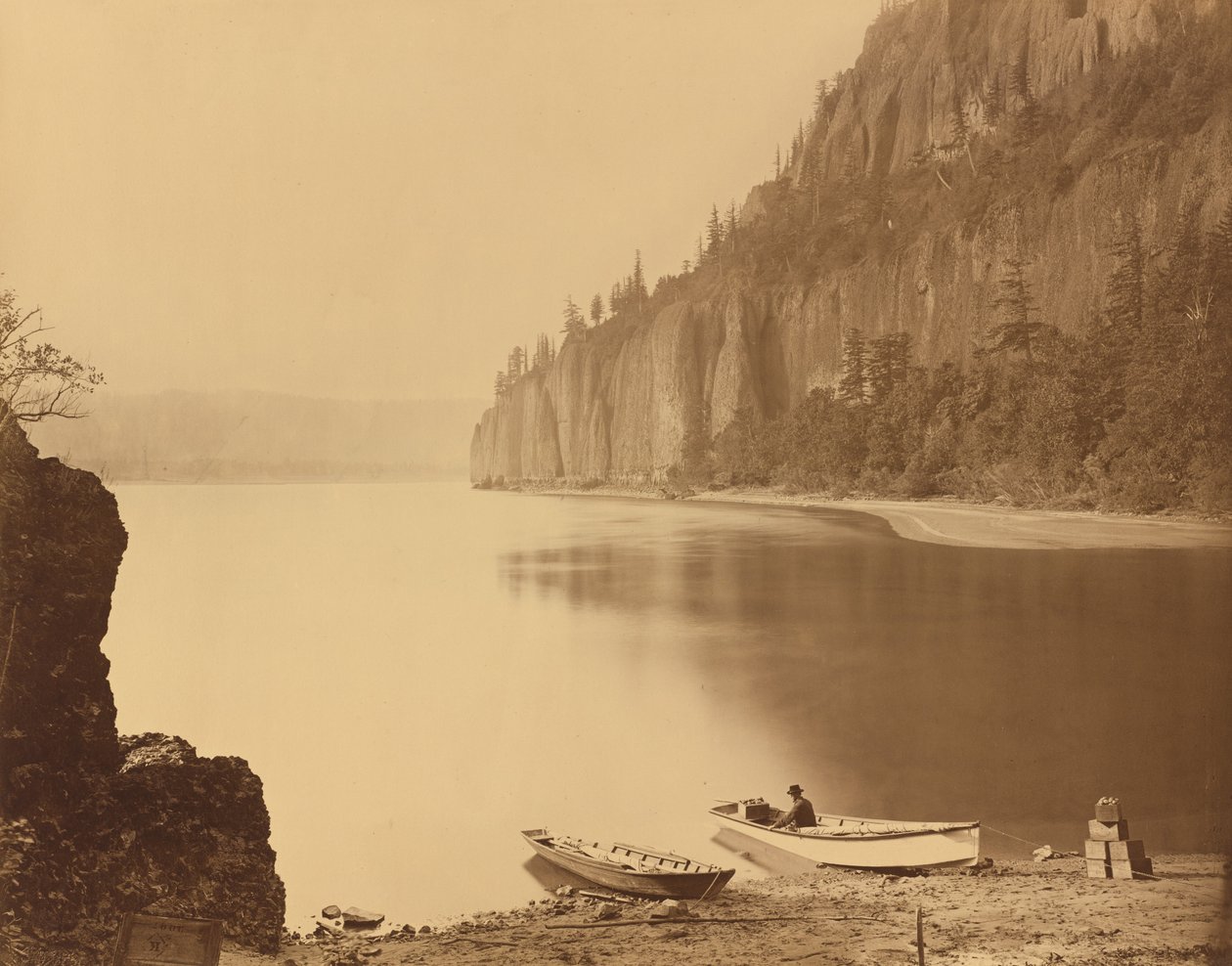 Cap Horn, rivière Columbia, 1867 - Carleton Emmons Watkins