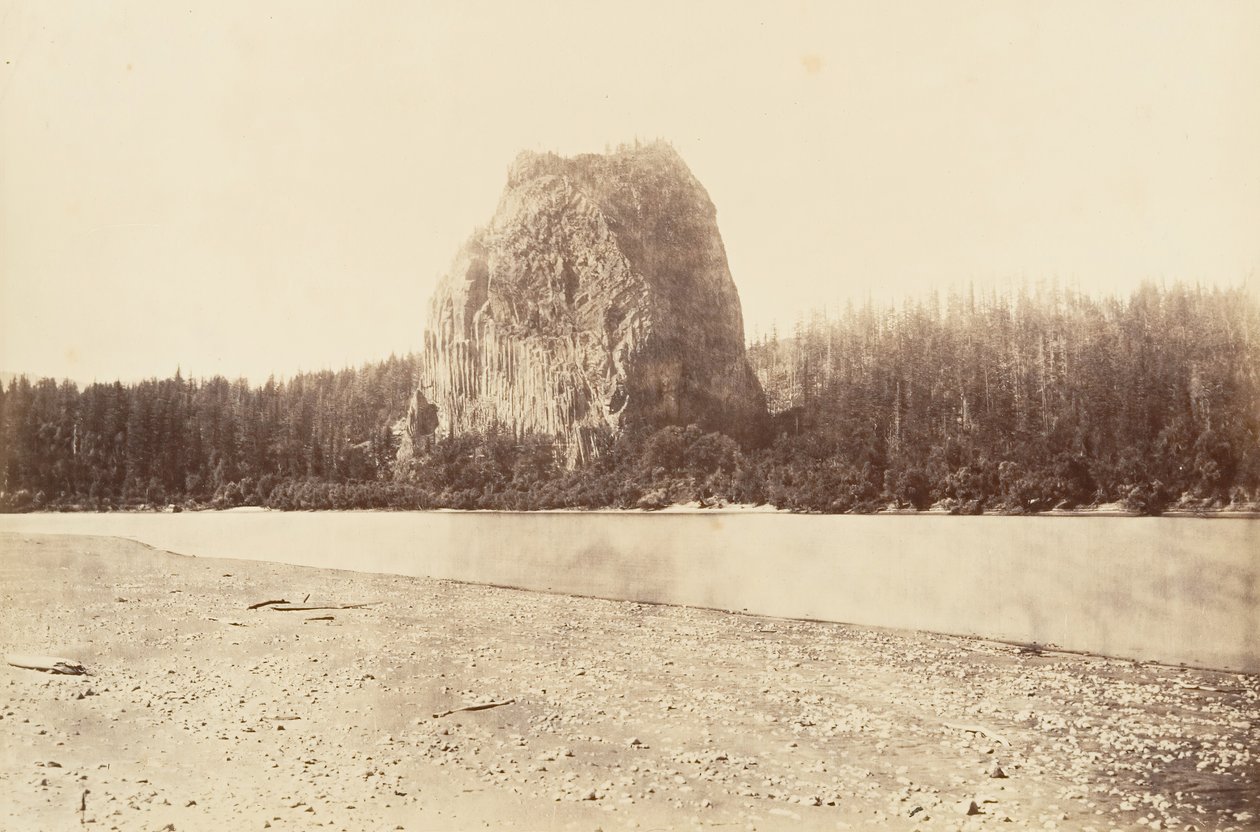Castle Rock, Oregon, 1867, imprimé vers 1876 - Carleton Emmons Watkins
