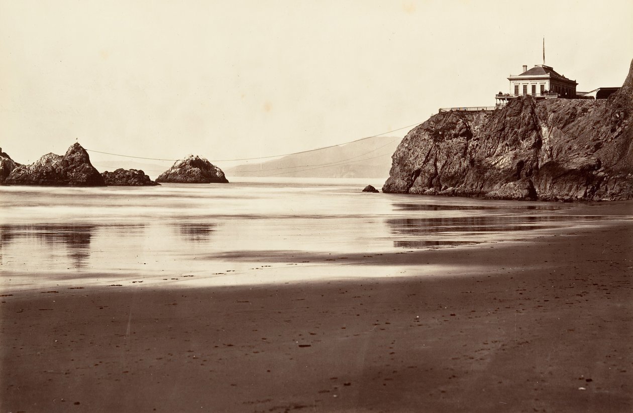 Cliff House et Seal Rock, 1868-69, imprimé vers 1876 - Carleton Emmons Watkins