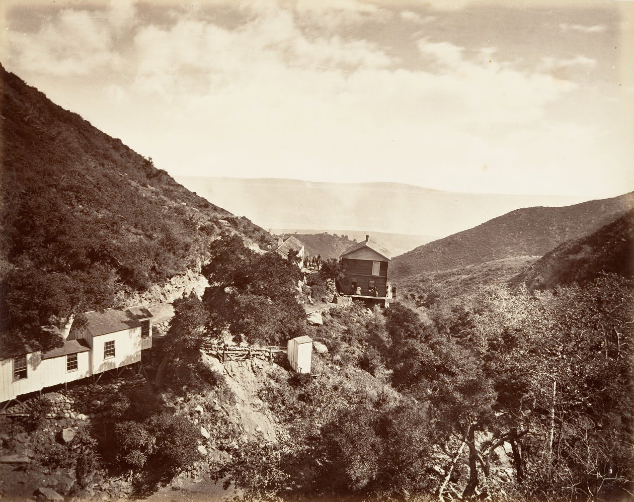 Sources thermales de soufre, Santa Barbara, 1876, imprimé vers 1876 - Carleton Emmons Watkins