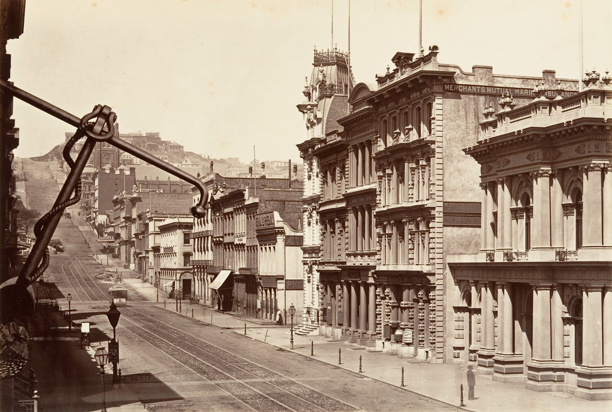 Côté nord de California Street, 1864, imprimé vers 1876 - Carleton Emmons Watkins