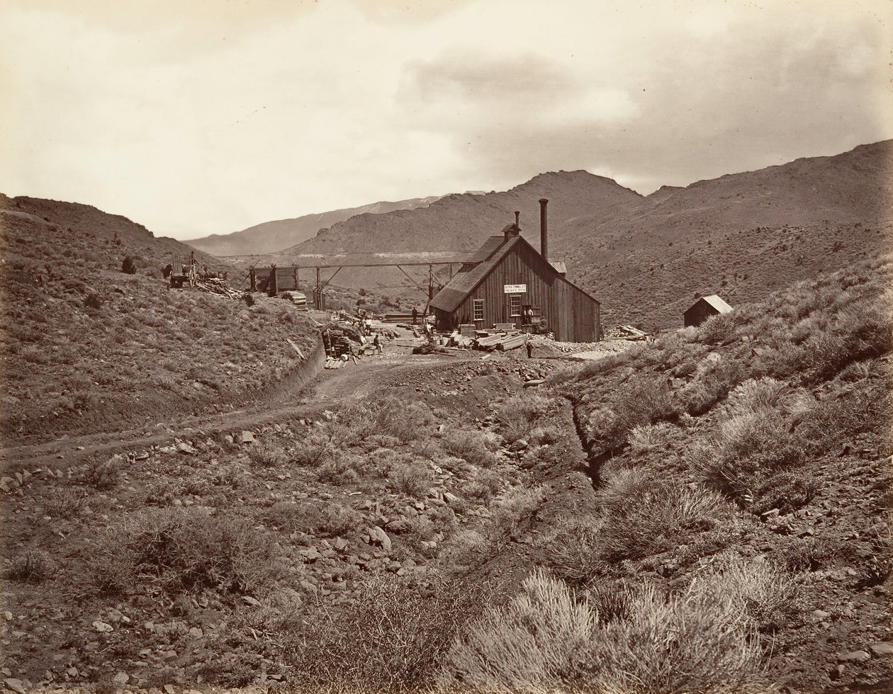 Puits n° 3 du tunnel de Sutro, 1875, imprimé vers 1876 - Carleton Emmons Watkins