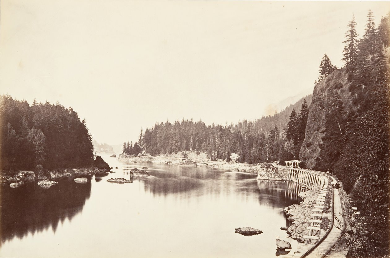 Pont de la Dent, Oregon, 1867, imprimé vers 1876 - Carleton Emmons Watkins