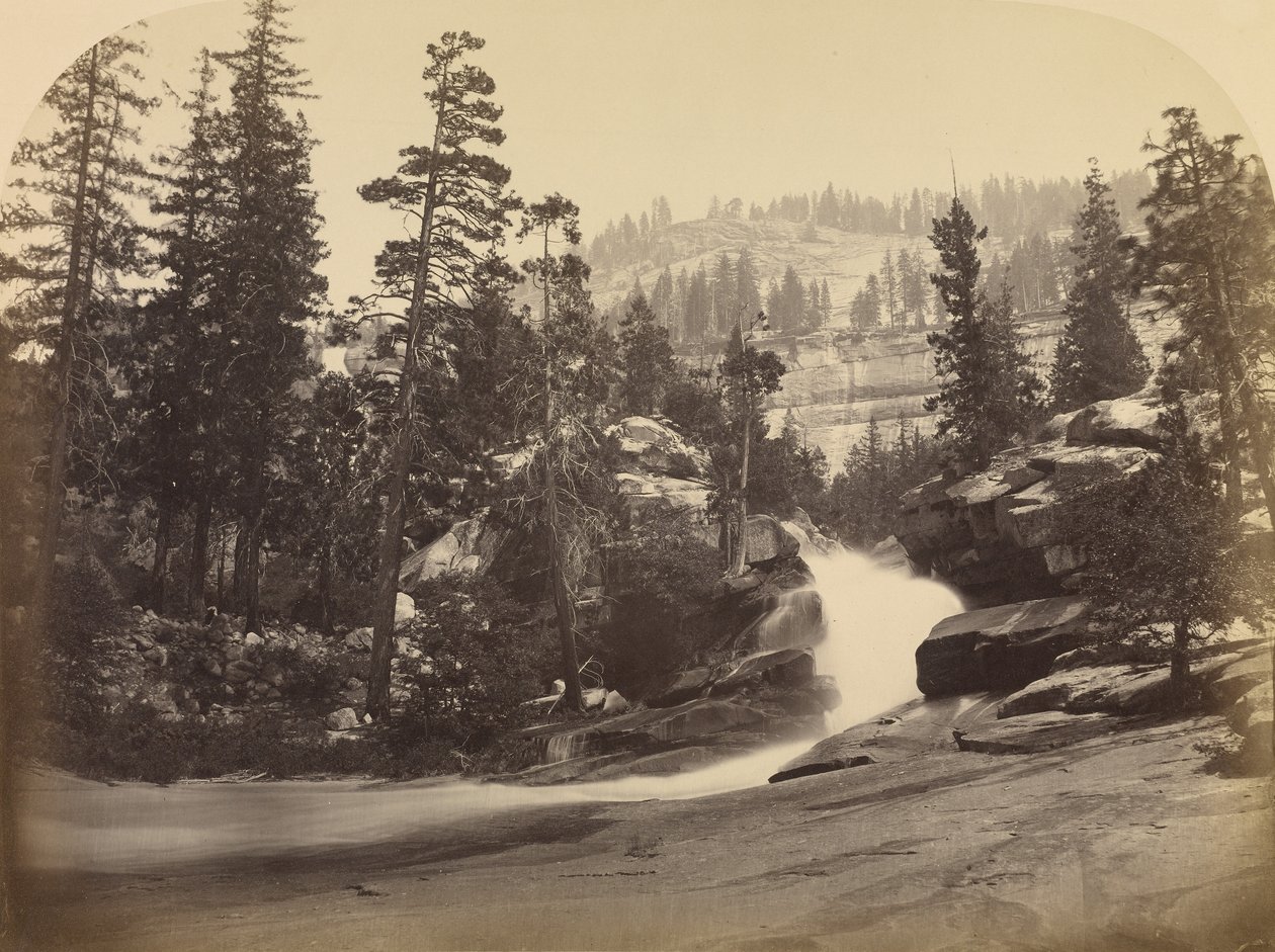 Cascade - Nevada Fall - 700 pieds, Yosemite - Carleton Watkins