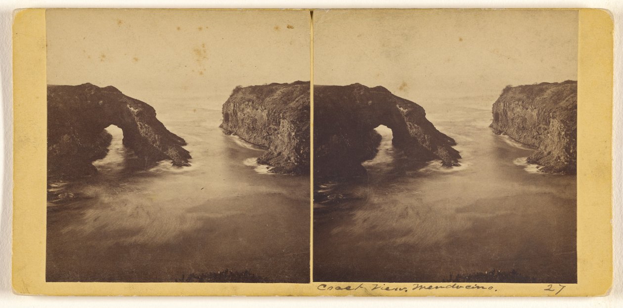 Vue de la côte, Mendocino - Carleton Watkins