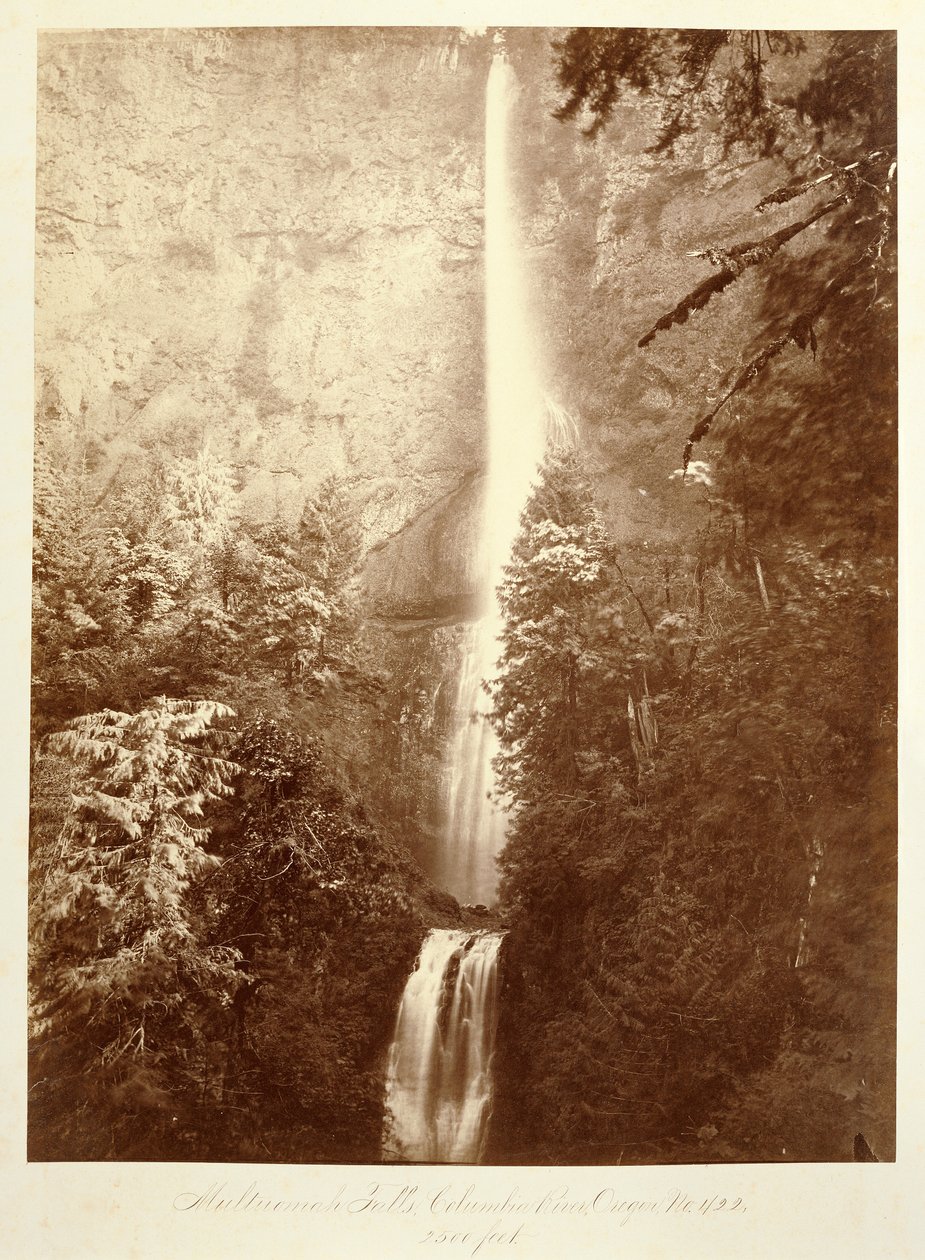 Chutes de Multnomah, fleuve Columbia, Oregon, 2500 pieds. - Carleton Watkins