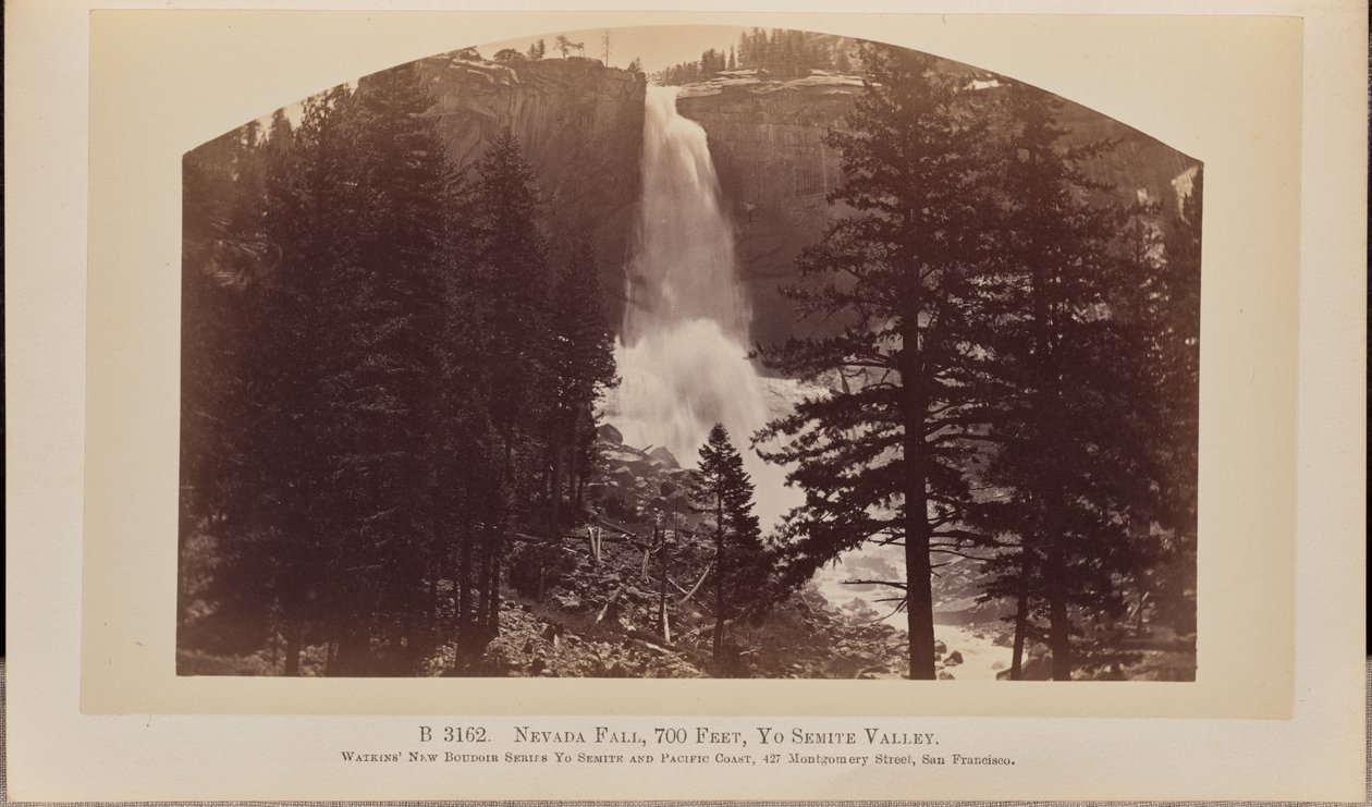 Chute Nevada, 700 pieds, vallée de Yosemite - Carleton Watkins