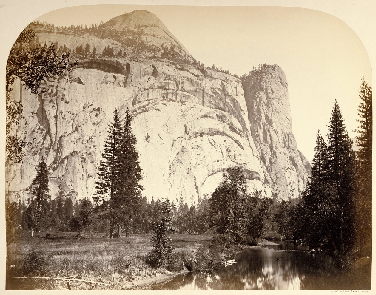 North Dome. Royal Arches - Washington Column - Carleton Watkins