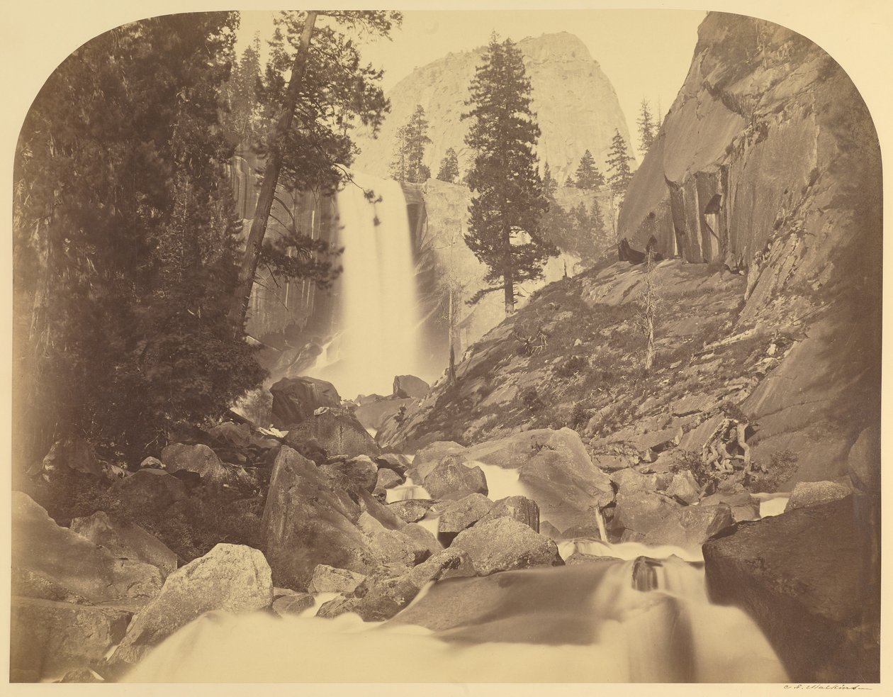 Piwayac - Chute Vernal - 300 pieds - Yosemite - Carleton Watkins