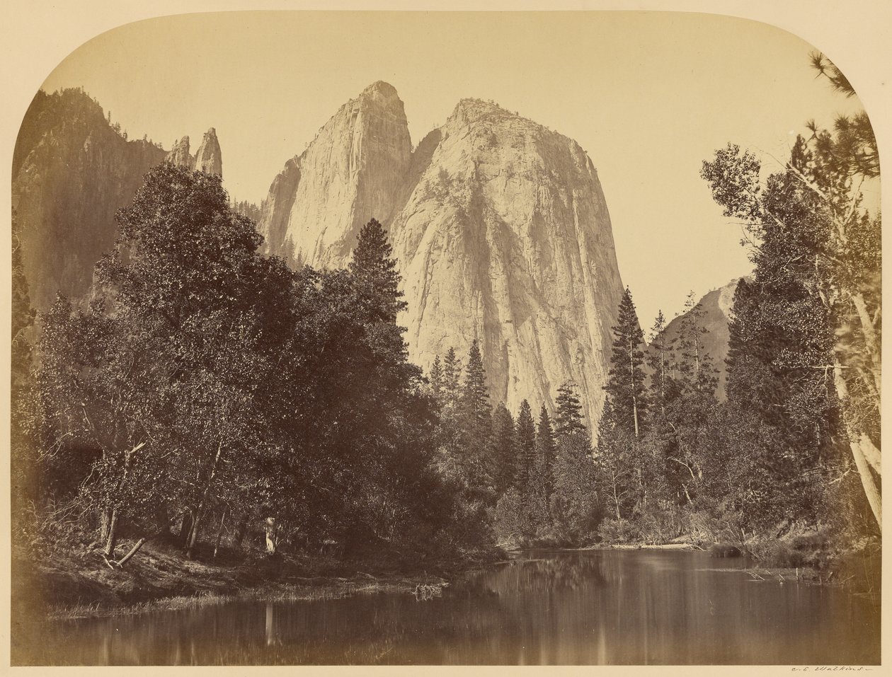 Vue sur la rivière - Cathedral Rocks - Carleton Watkins