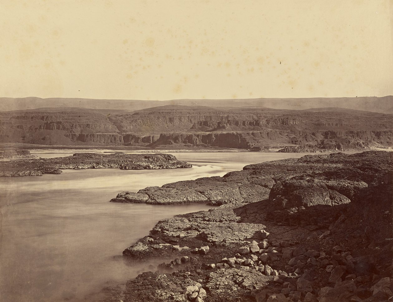 Le passage des Dalles, fleuve Columbia - Carleton Watkins