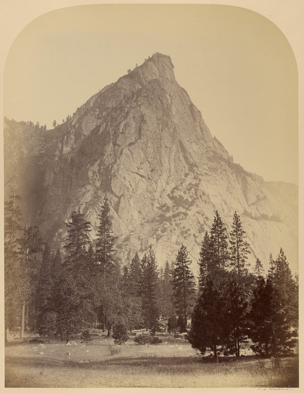 Les Trois Frères, vue de face, 4480 pieds, Yosemite - Carleton Watkins