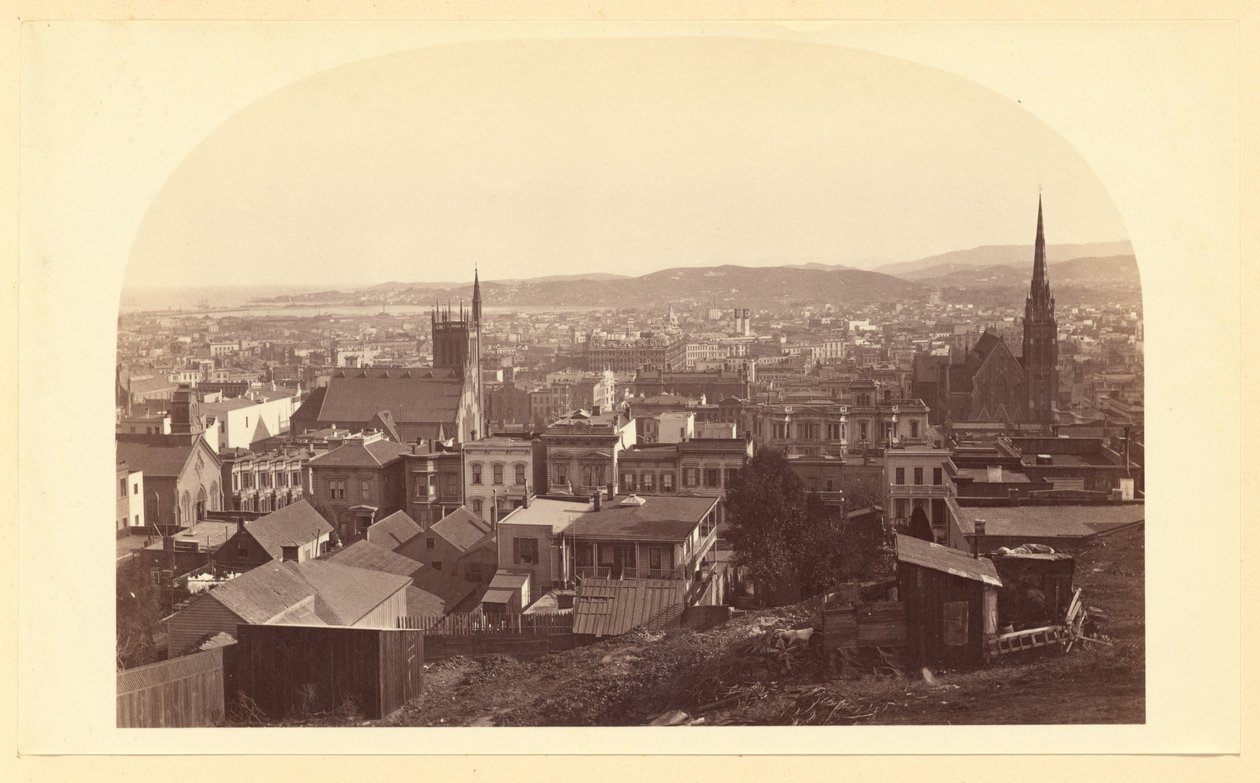 [Vue depuis la résidence de Chas. Crocker, vers le sud, S.F.] - Carleton Watkins