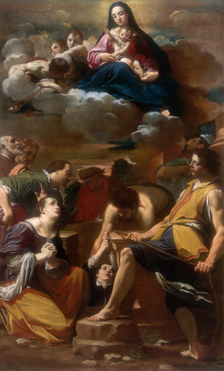 Miracle de Notre-Dame du Mont Carmel, conservé à la Galleria Estense de Modène - Carlo Bononi