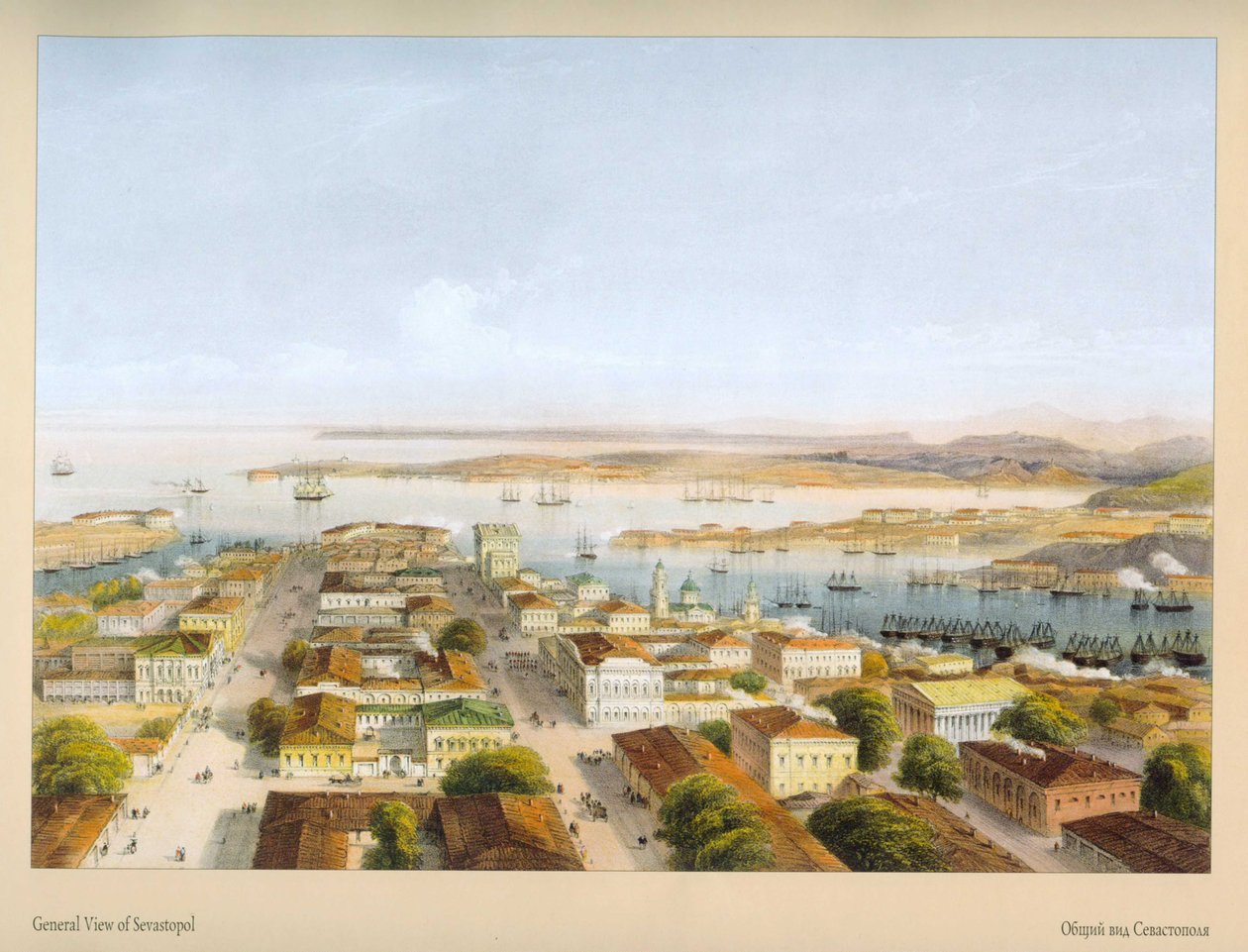 Carlo Bossoli. Vue générale de Sébastopol - Carlo Bossoli