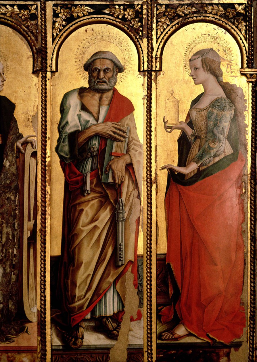 Saint Pierre et Sainte Marie Madeleine (détail) - Carlo Crivelli