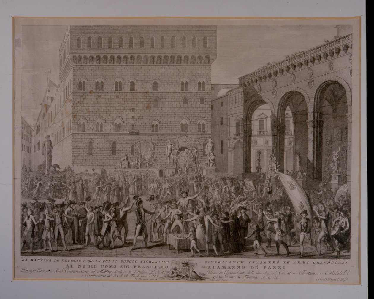 Le matin du 3 juin 1799 lorsque le peuple florentin célébra la levée des armes grand-ducales - Carlo Lasinio