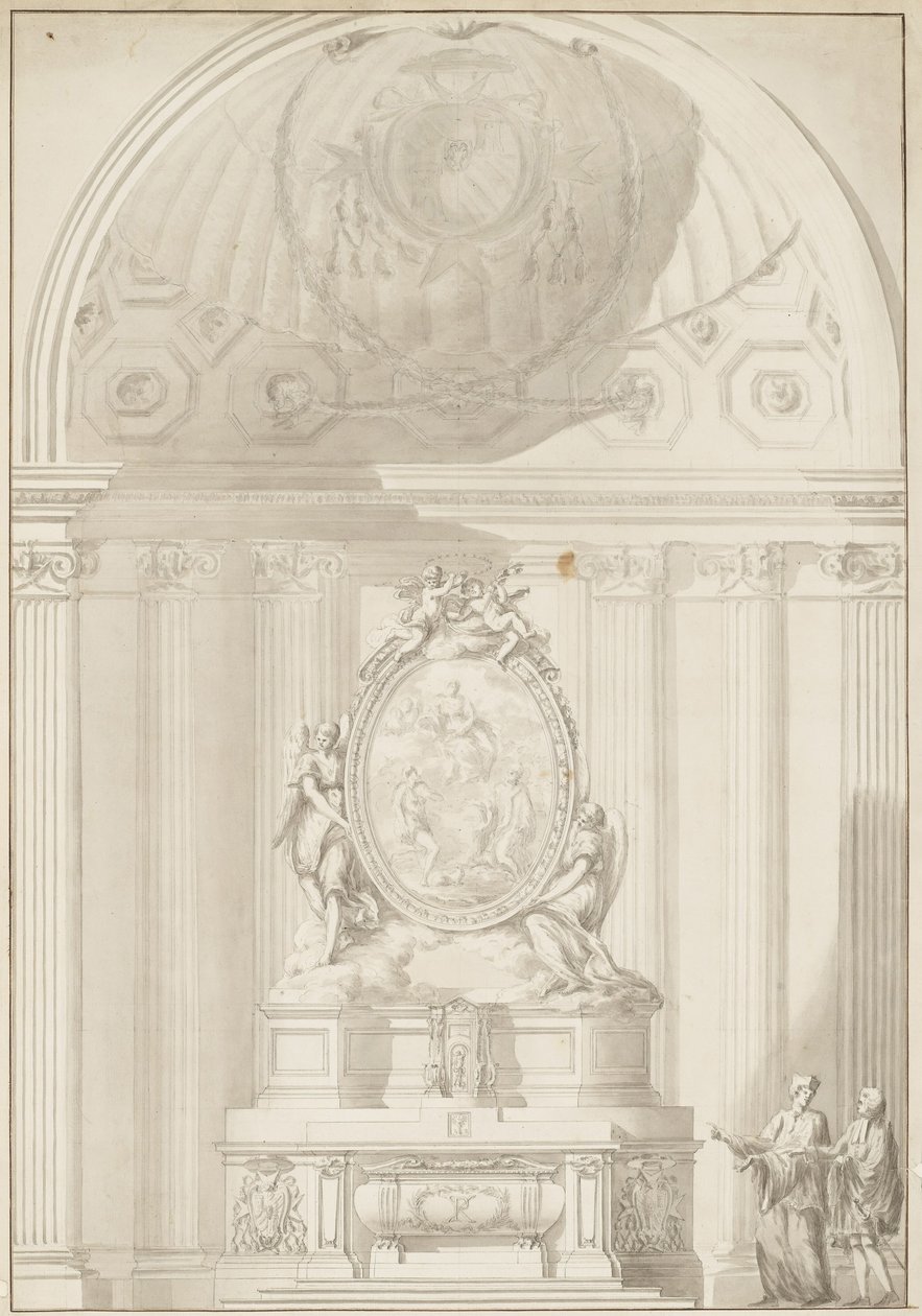 Santa Maria del Priorato, Rome, Conception Alternative pour le Grand Autel - Carlo Marchionni