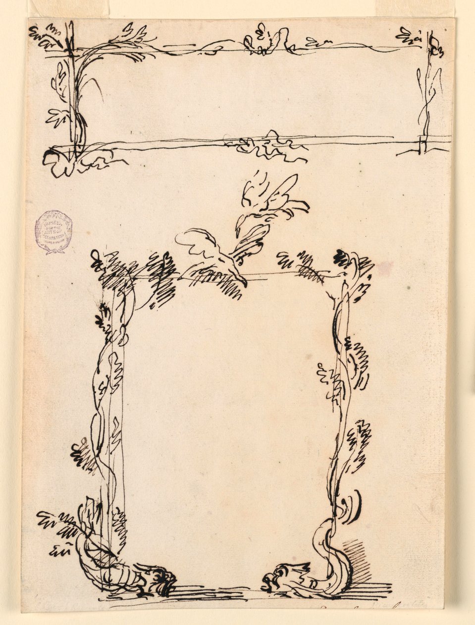 Deux esquisses pour cartouches - Carlo Marchionni