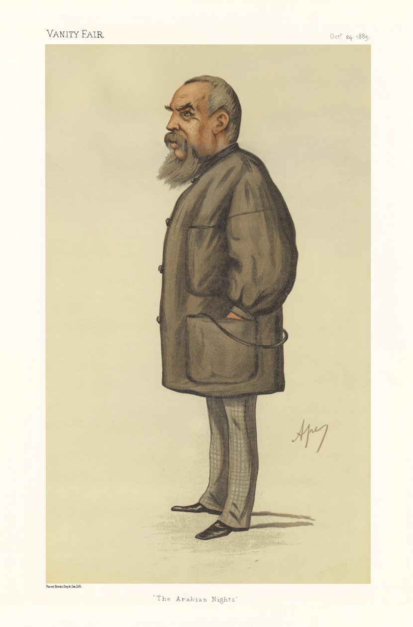 Capitaine Richard Francis Burton - portrait debout - Carlo (1839 89) Pellegrini