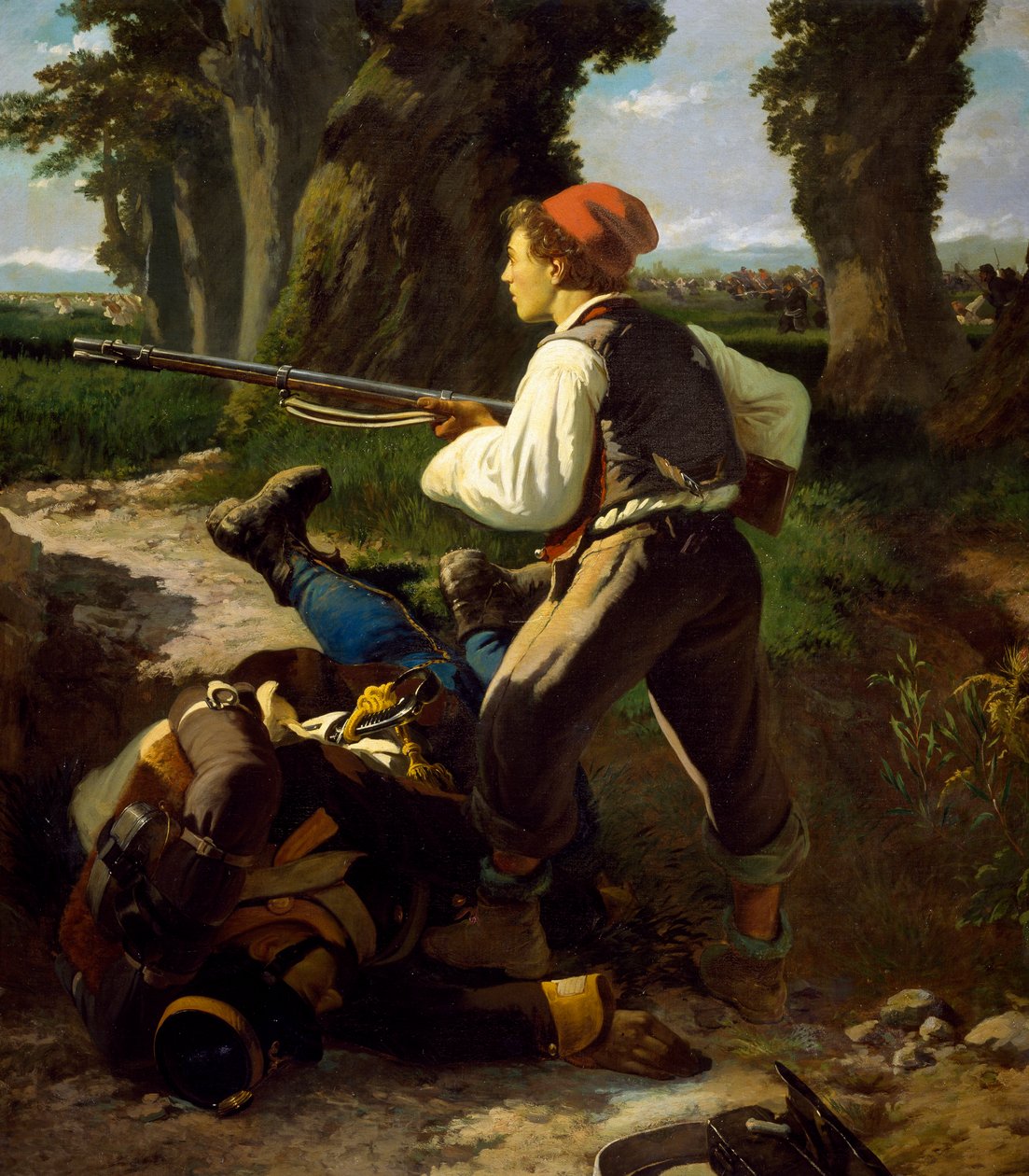 Pasquale Cova à la bataille de Varèse, 26 mai 1859, par Carlo Ademollo - Carlo Ademollo