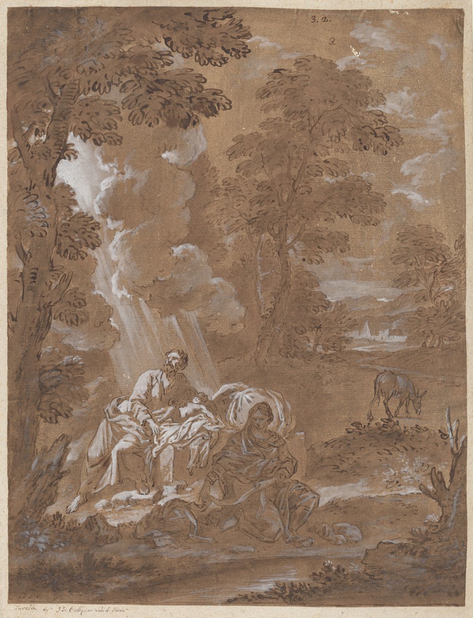 Le repos pendant la fuite en Égypte - Carlo Antonio Tavella