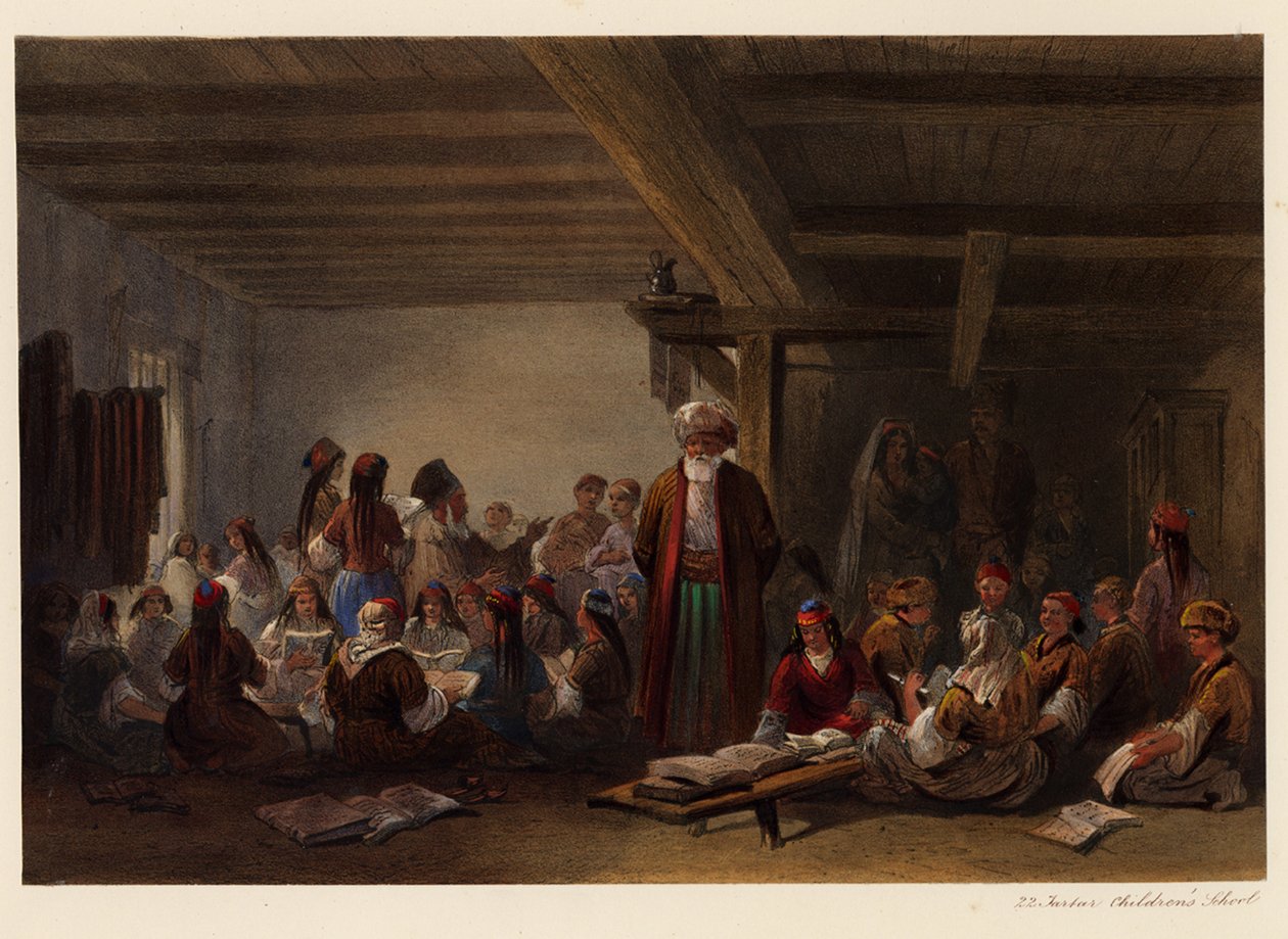 École des enfants tatars de Crimée - Carlo Bossoli