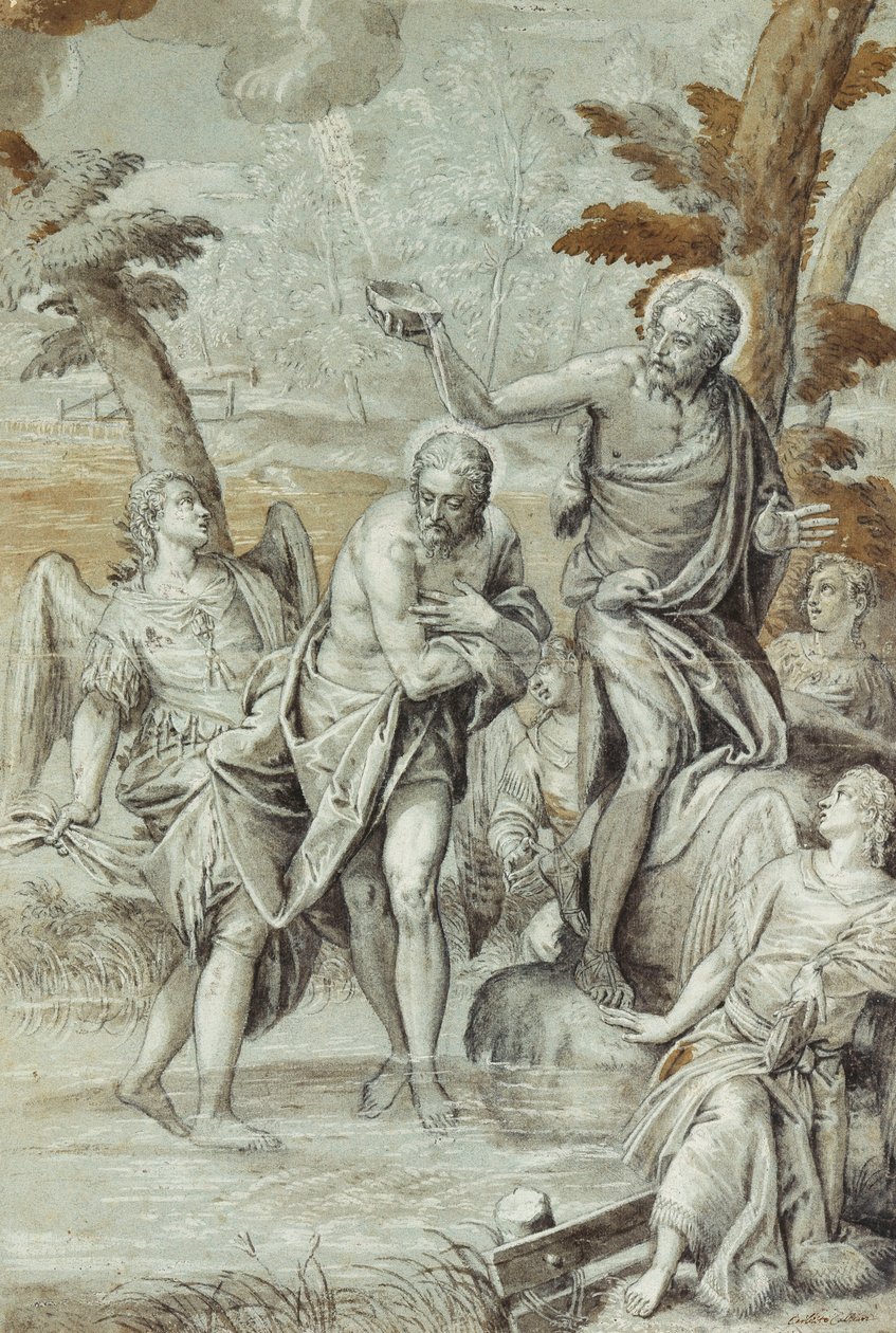 Le baptême du Christ - Carlo Caliari