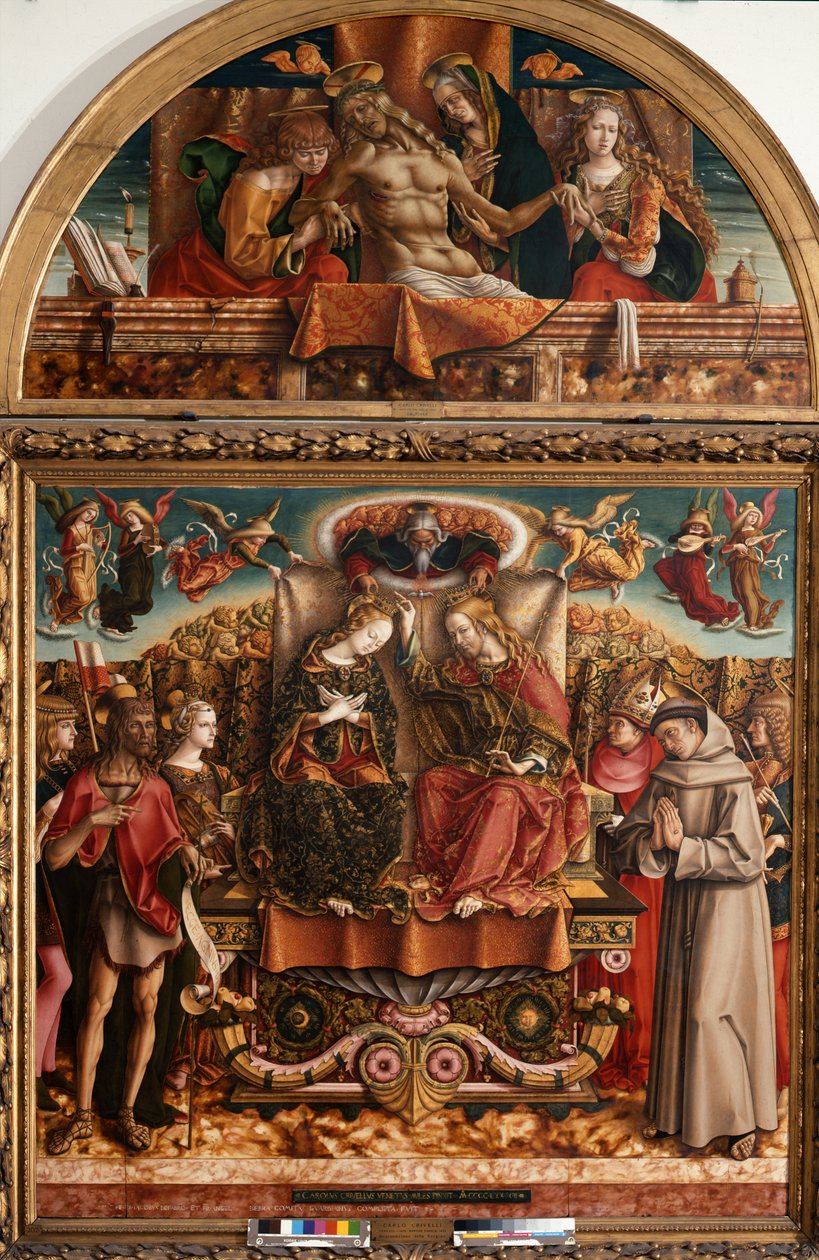 Couronnement de la Vierge avec la Sainte Trinité et les Saints - Carlo Crivelli