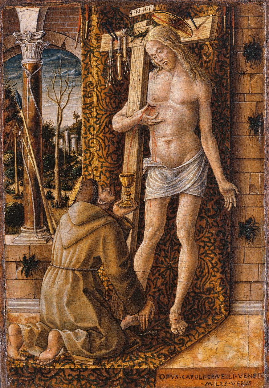 Saint François recueillant le sang du Christ - Carlo Crivelli