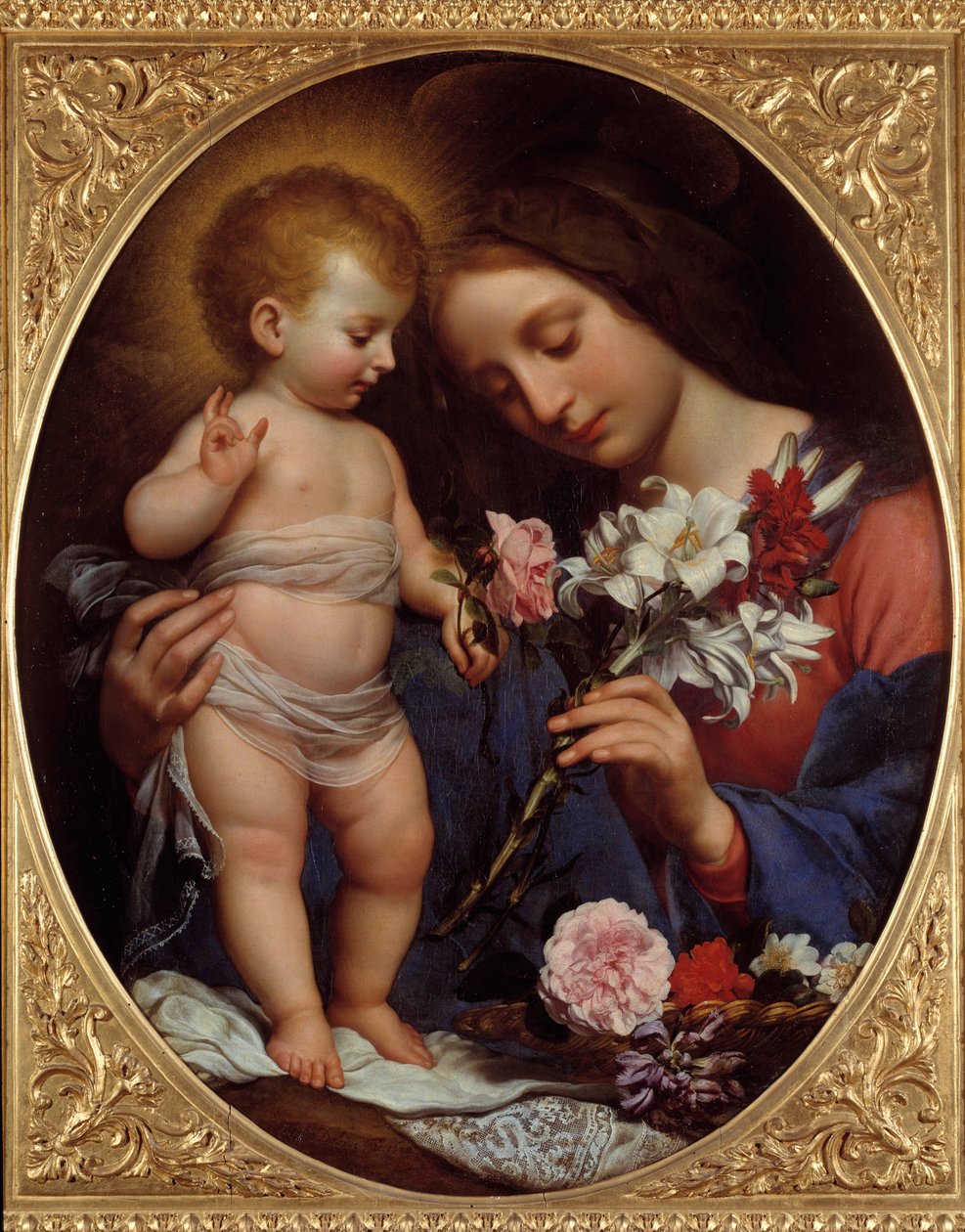 La Vierge au lys. Peinture par Carlo Dolci (1616-1686) 1642 Montpellier, Musée Fabre - Carlo Dolci