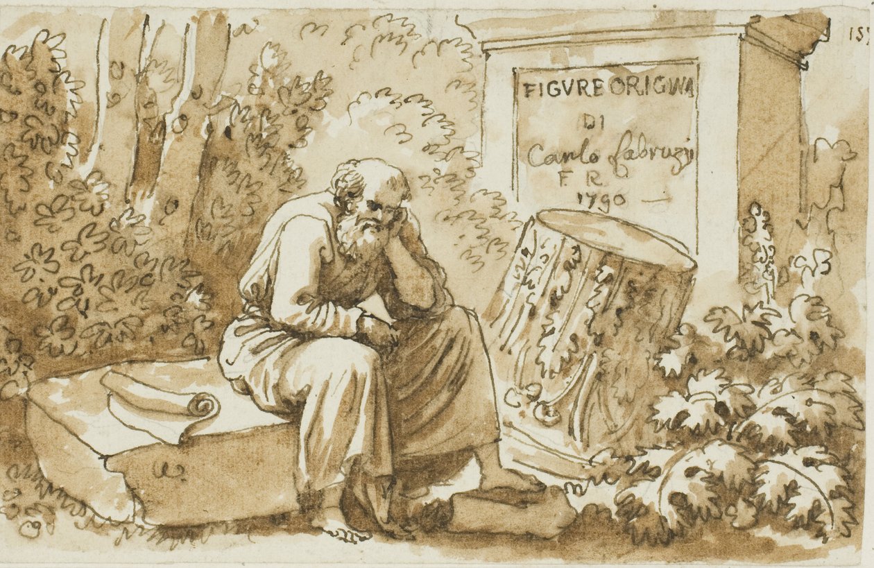 Esquisse pour la page de titre de Figure Originali - Carlo Labruzzi