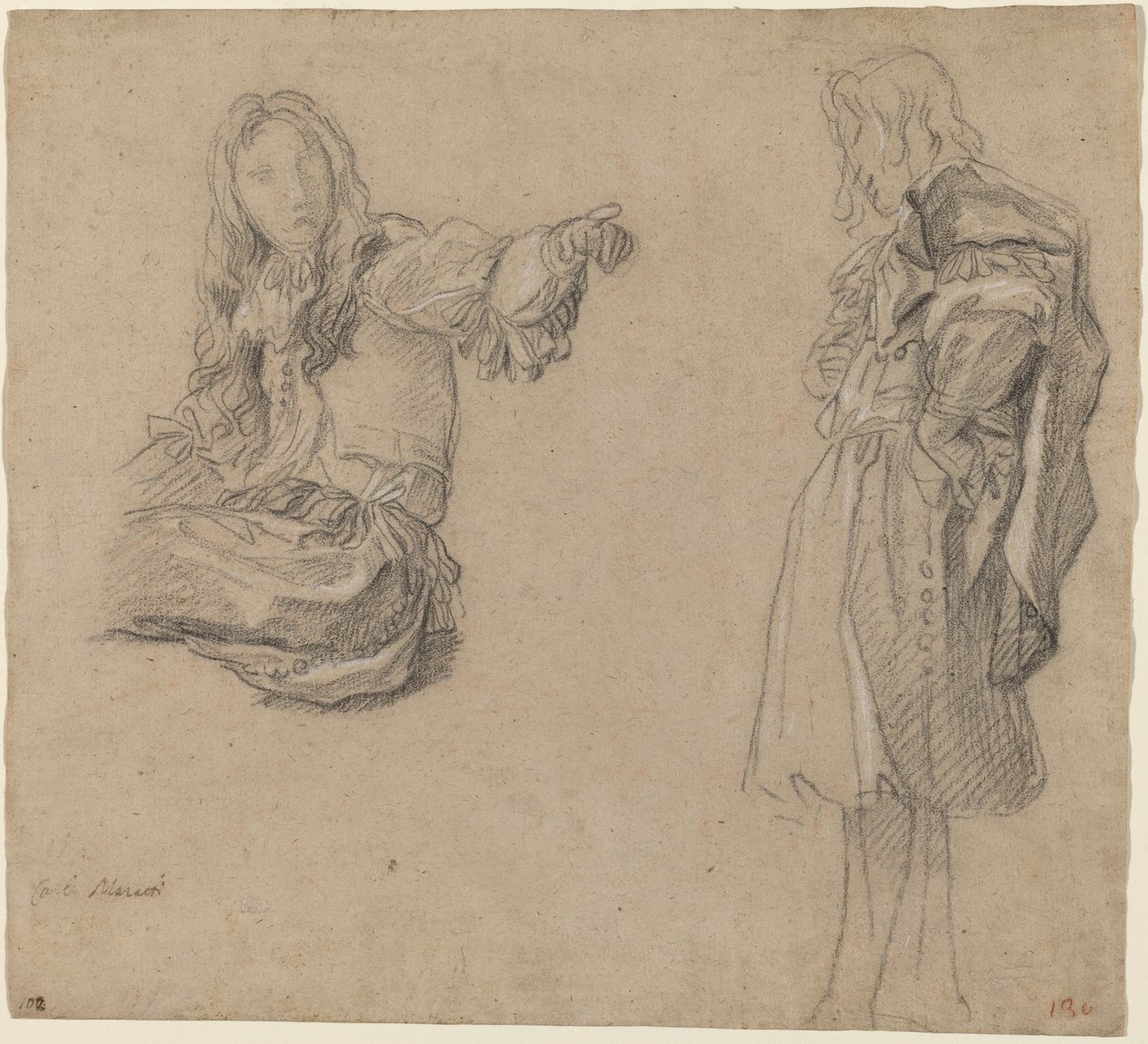 Deux hommes en costumes élaborés - Carlo Maratta