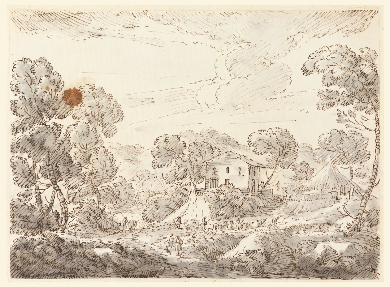 Habitation paysanne dans un pays boisé - Carlo Marchionni
