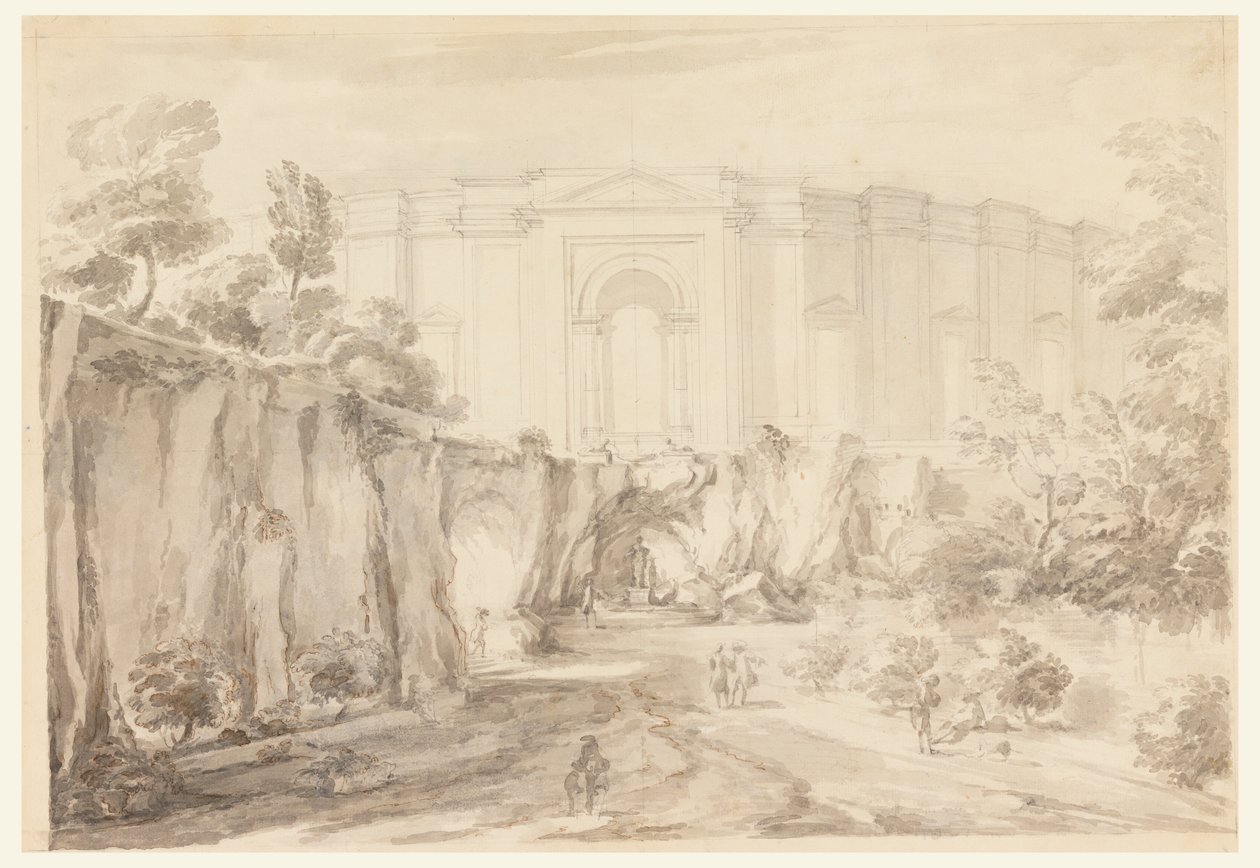 Conception pour un hémicycle, Villa Albani, Rome, Italie - Carlo Marchionni