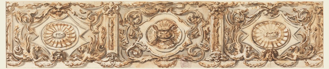 Dessin, projet de frise, vers 1770 - Carlo Marchionni