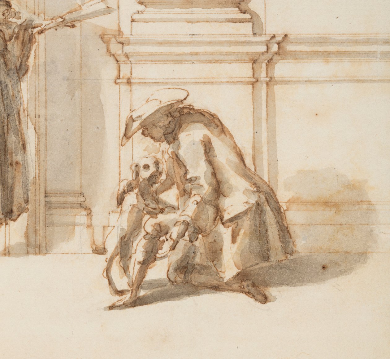 Dessin, Projet pour le portail nord, Grande Galerie, Villa Albani, Rome, Italie, 1755-56 - Carlo Marchionni