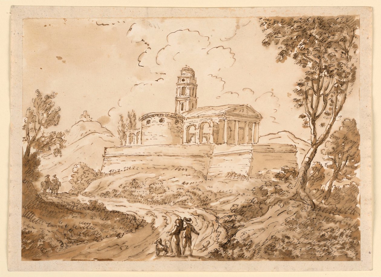 Dessin, Figures sur la route, milieu du XVIIIe siècle-fin du XVIIIe siècle - Carlo Marchionni