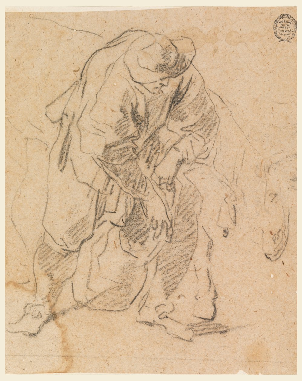 Dessin, paysan avec un sac, 1728-78 - Carlo Marchionni