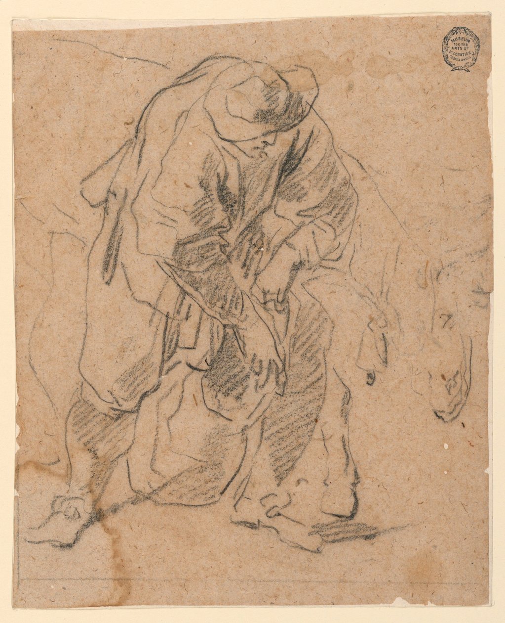Dessin, paysan avec un sac, 1728-78 - Carlo Marchionni