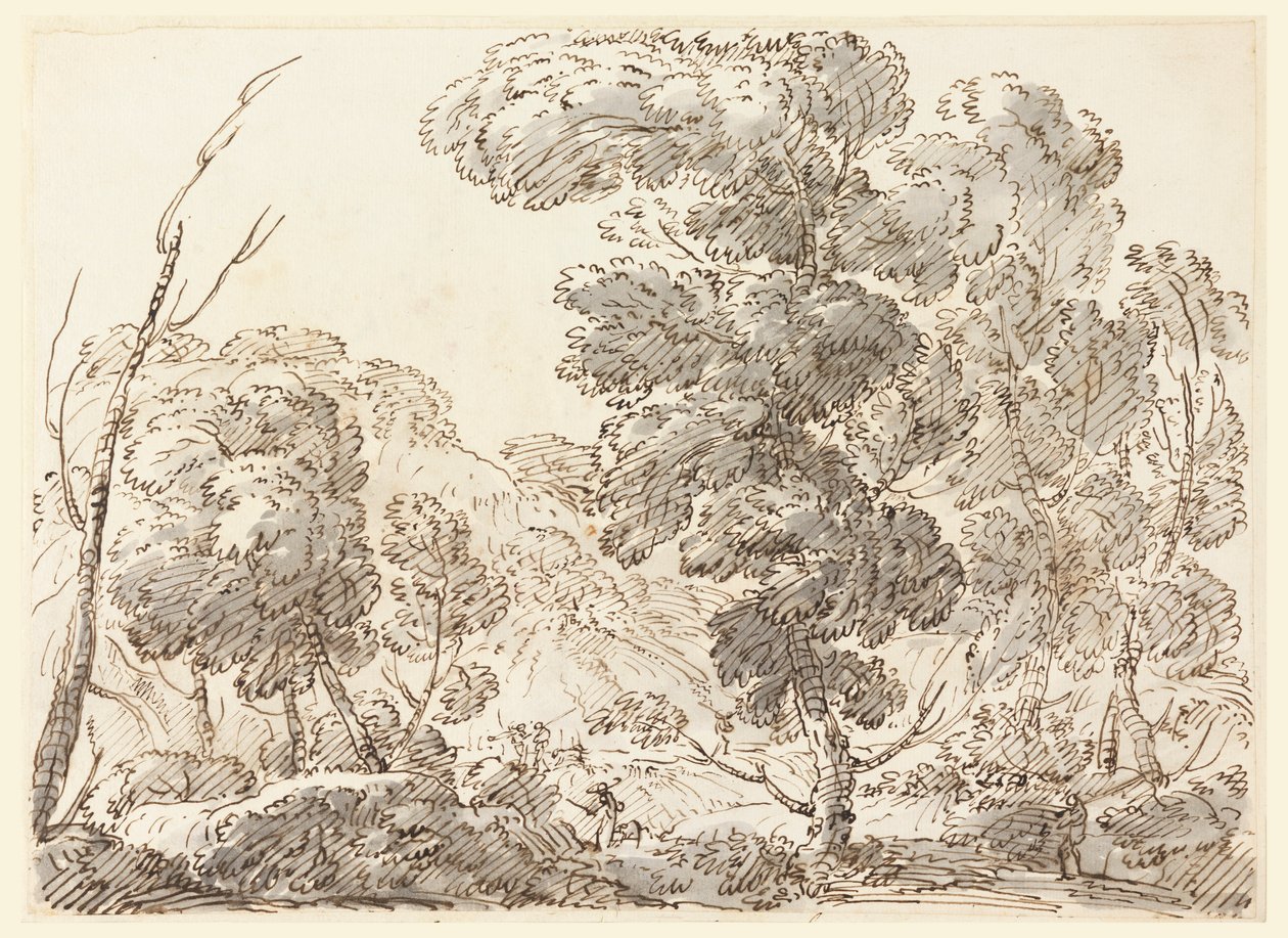 Dessin, route dans un pays montagneux, 1770-1786 - Carlo Marchionni