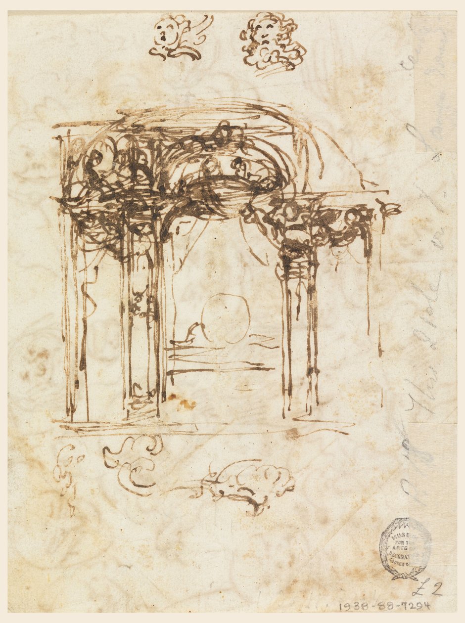 Dessin, études de têtes, 1760-80 - Carlo Marchionni