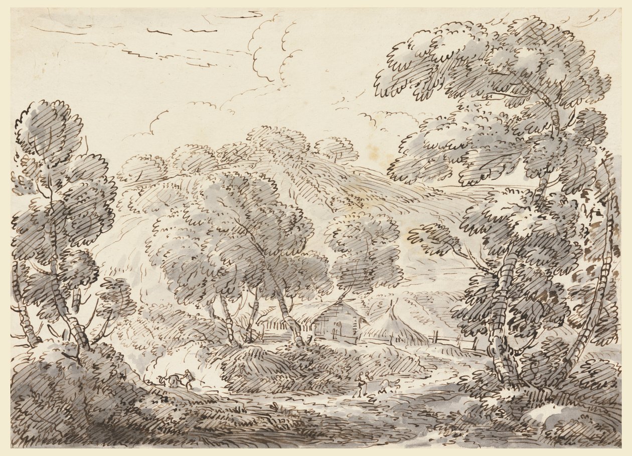 Maison dans un paysage boisé - Carlo Marchionni