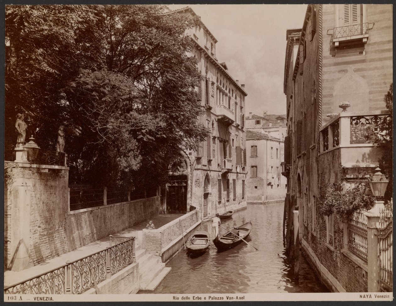 Rio delle Erbe et Palazzo Van-Axel - Carlo Naya