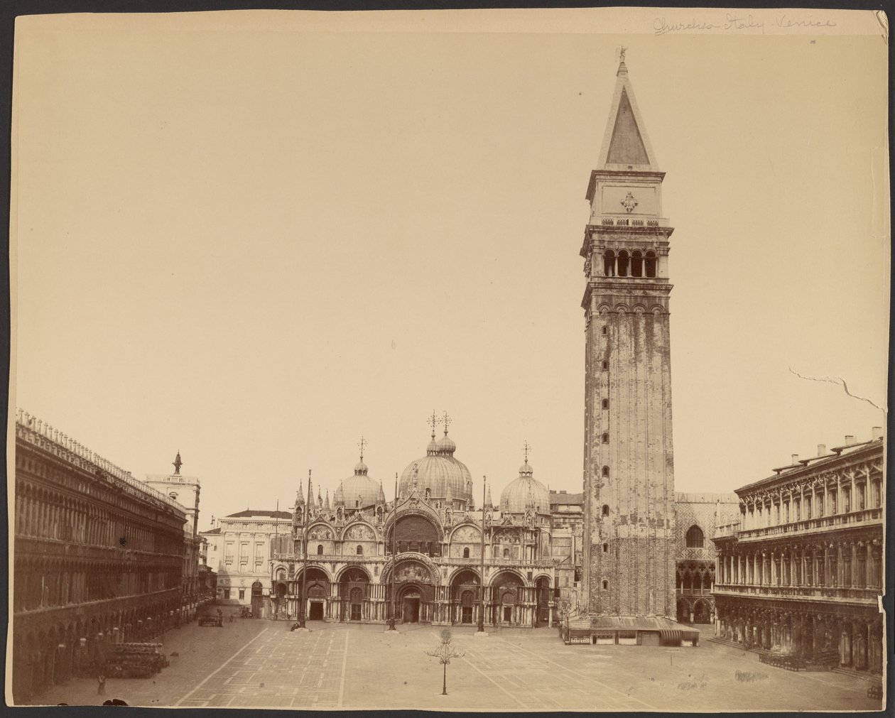Basilique Saint-Marc avec le campanile, Venise - Carlo Naya