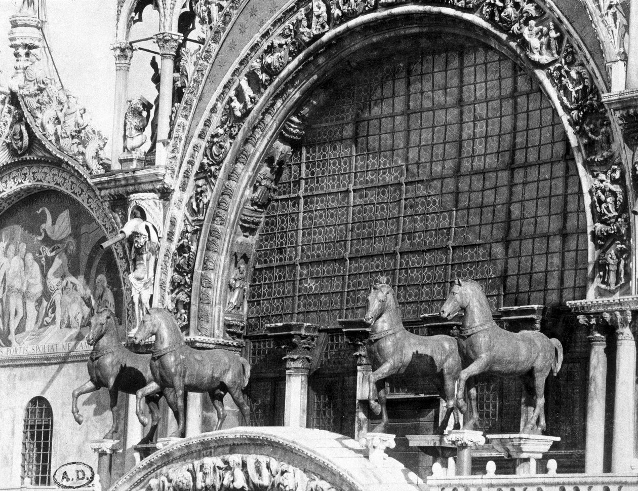 Les chevaux de la basilique Saint-Marc à Venise - photographie de C. Naya - Carlo Naya