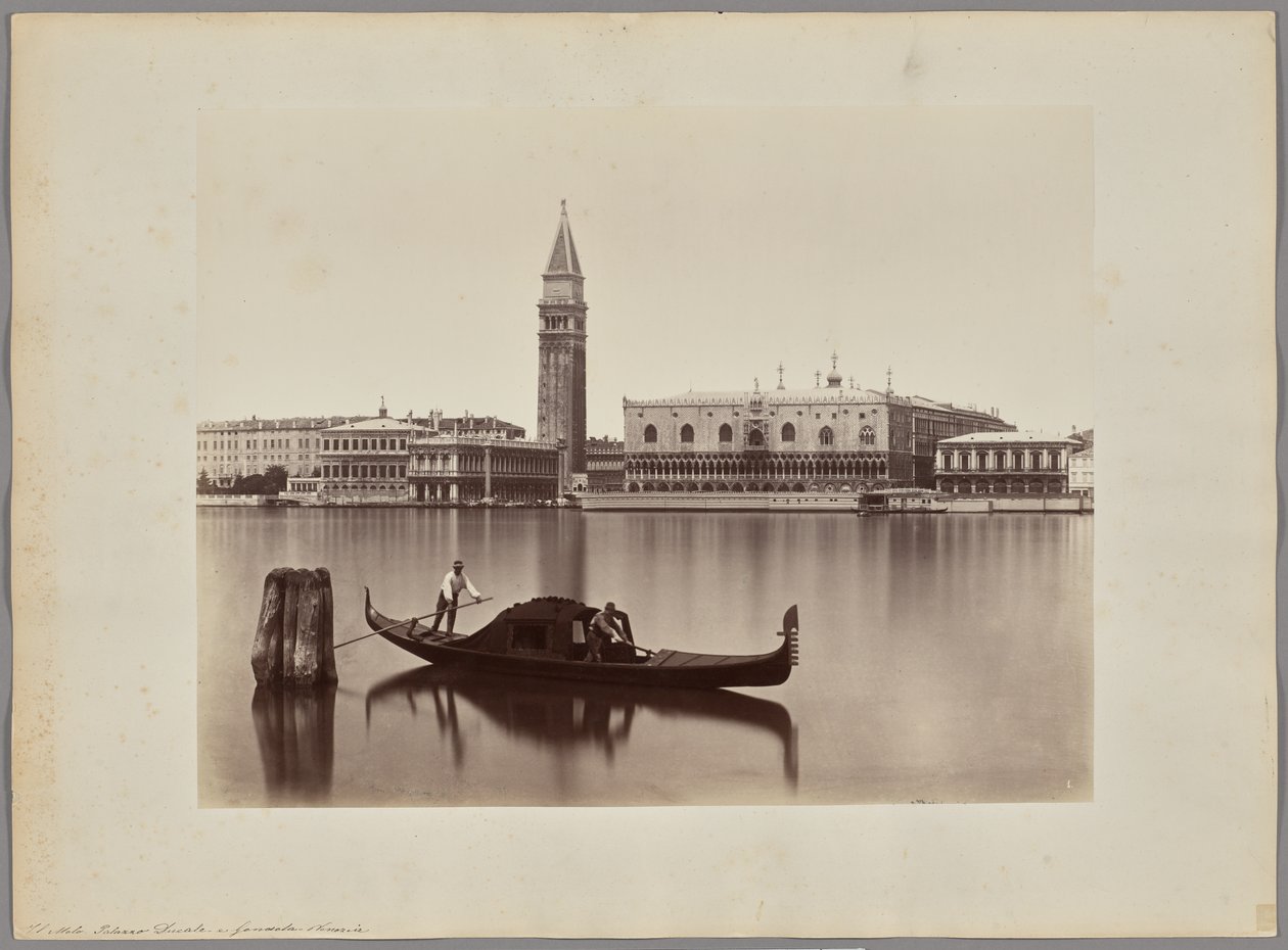 Venise : vue de la bibliothèque Marciana, du Campanile et du palais des Doges - Carlo Naya