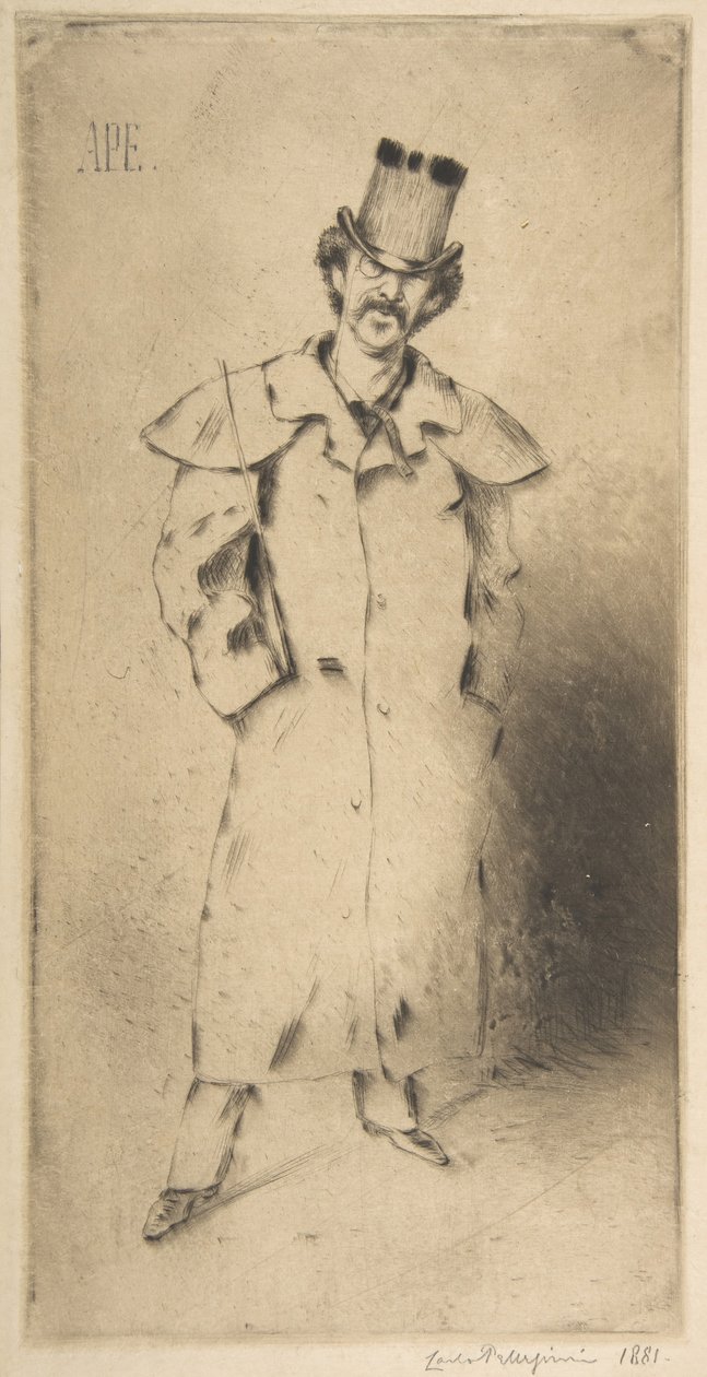 Portrait de Whistler, 1881 - Carlo Pellegrini