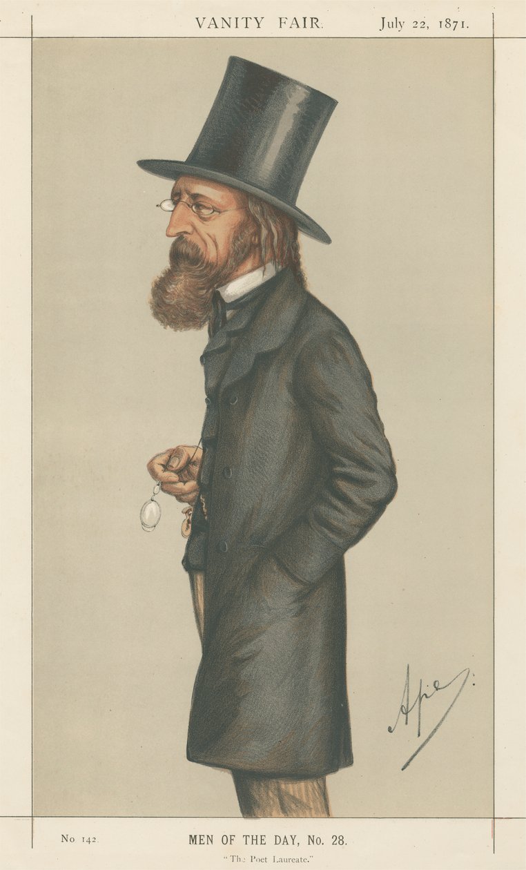 Le Poète Lauréat, Lord A. Tennyson (série Vanity Fair) - Carlo Pellegrini